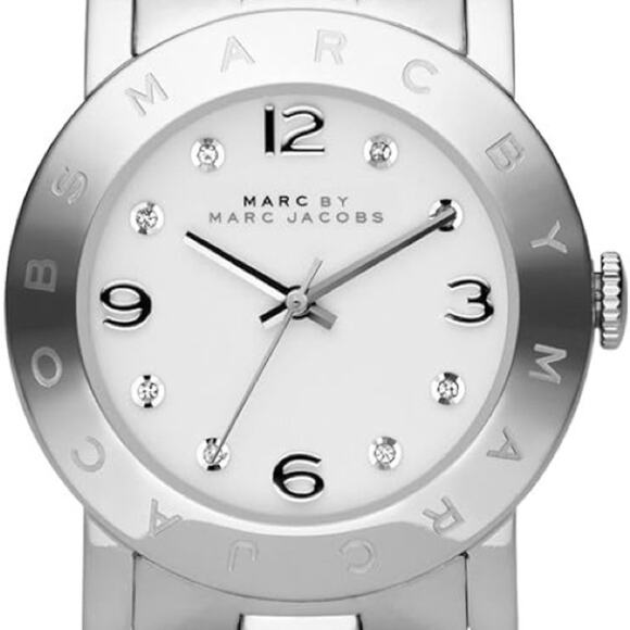 Marc Jacobs Amy White Dial Silver Stainless Steel Strap Watch - MBM3054 - Picture 2 of 10